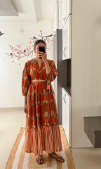 Rust pineapple Dress