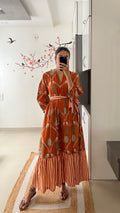 Rust pineapple Dress