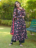 Black Crepe Silk Palazzo