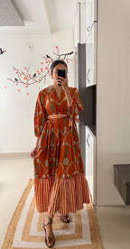 Rust pineapple Dress