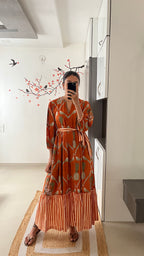 Rust pineapple Dress