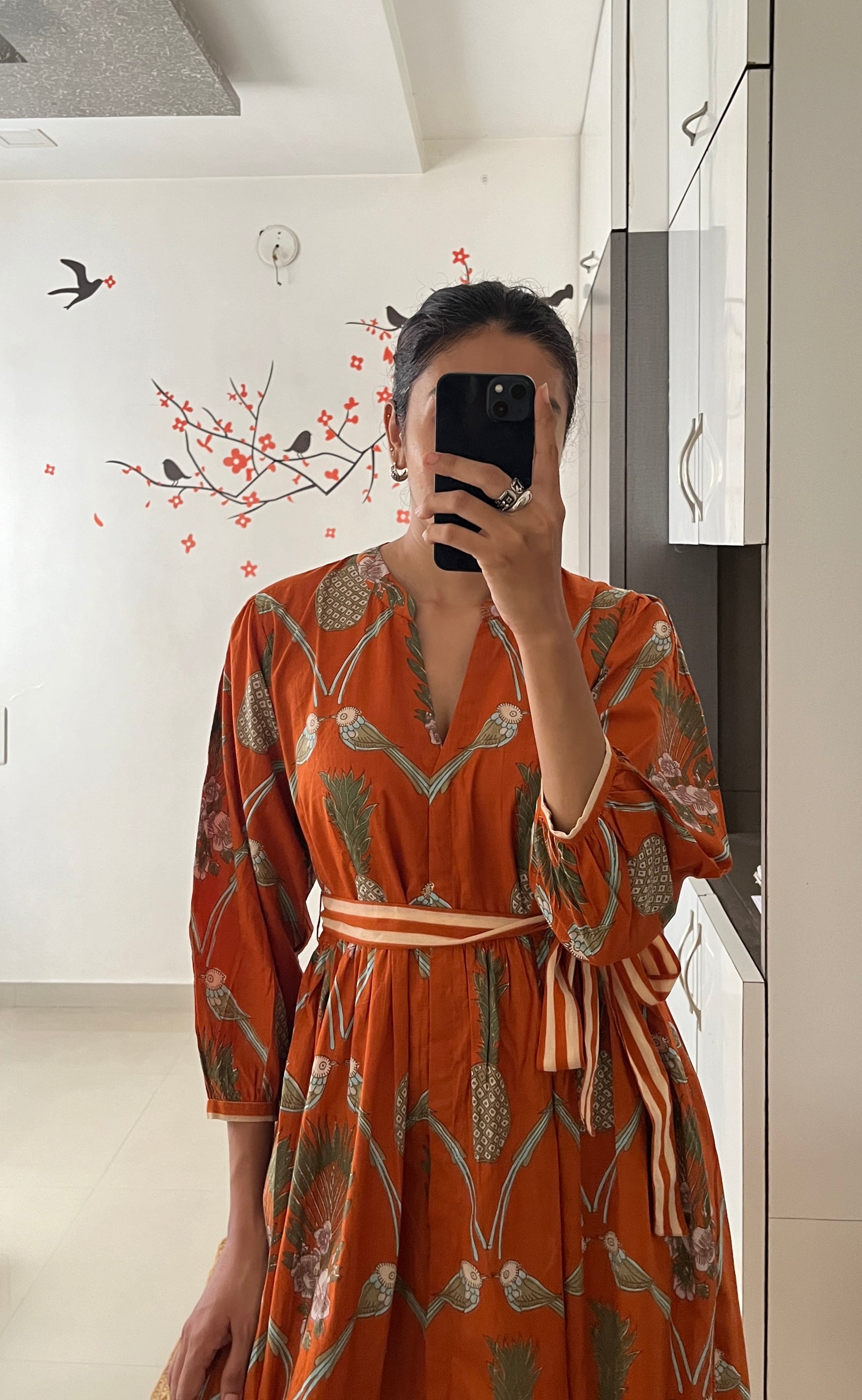 Rust pineapple Dress