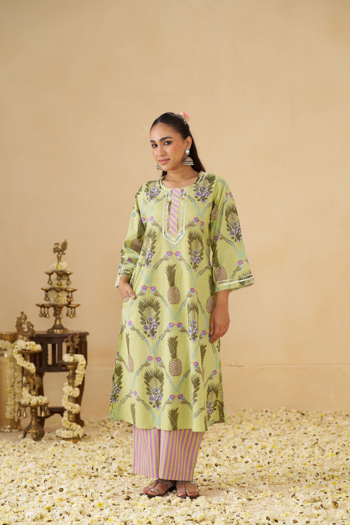 Nimbu Kurta set