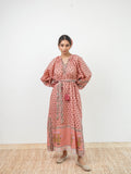 Coastal wave pink dress
