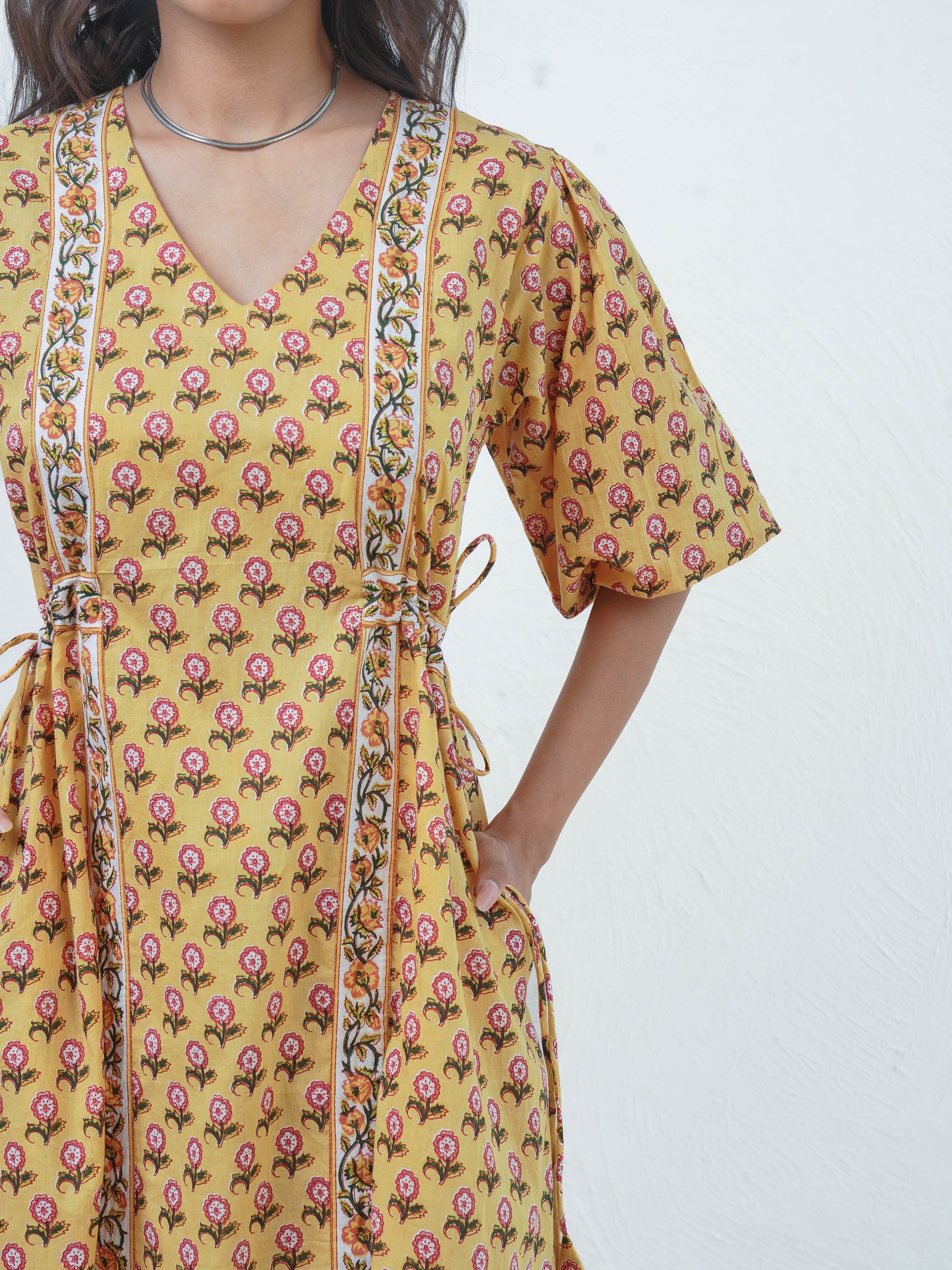 YELLOW BUTI DRESS