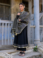 Black Heavy Gota Work Anarkali Suit Set