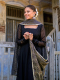 Black Heavy Gota Work Anarkali Suit Set
