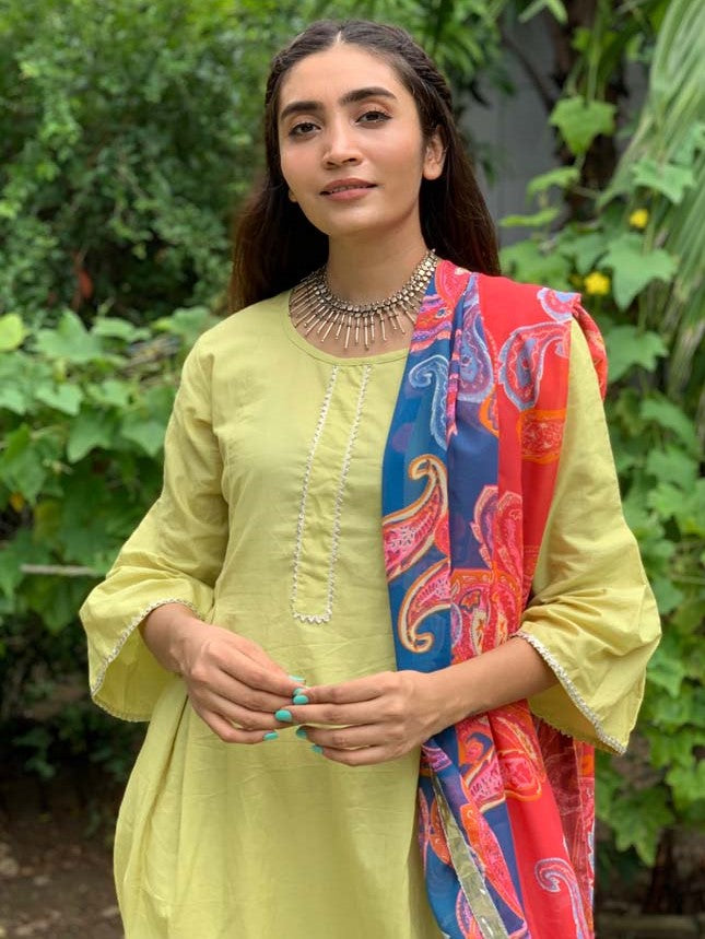Pistachio Paisley Suit set
