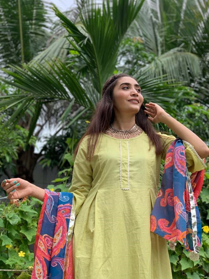 Pistachio Paisley Suit set