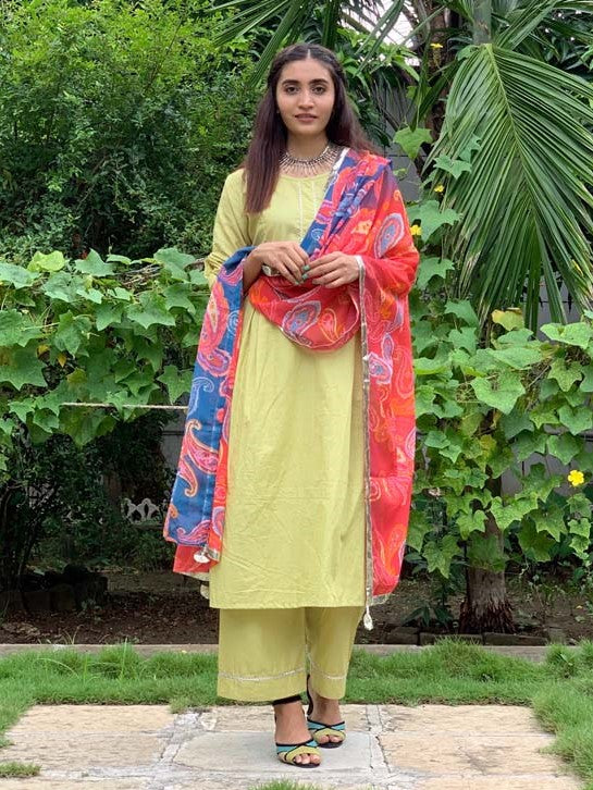 Pistachio Paisley Suit set
